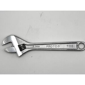 Proto Adjustable Wrench Mens 8 Inch 708 200mm USA Made Hand Tool